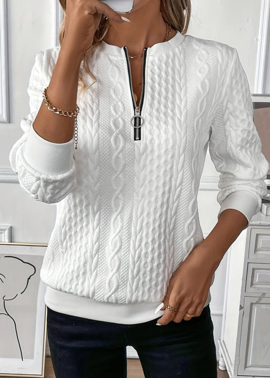 EMMAâ„¢ | Elegant Quarter-Zip Sweater