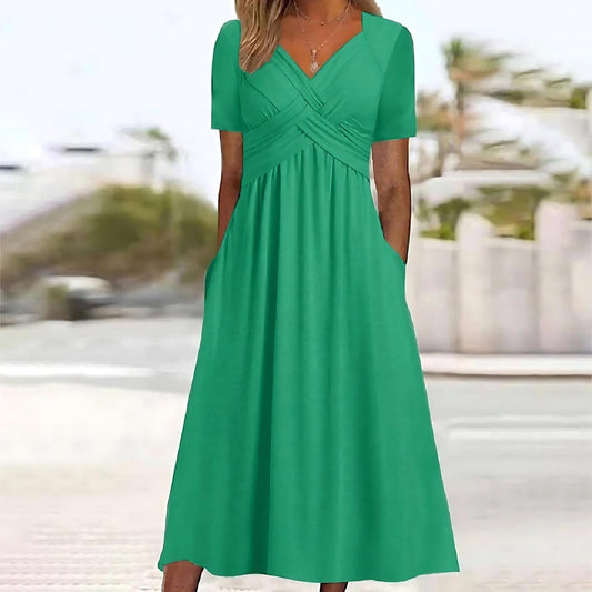 ANGELIâ„¢ - Elegant Midi Dress
