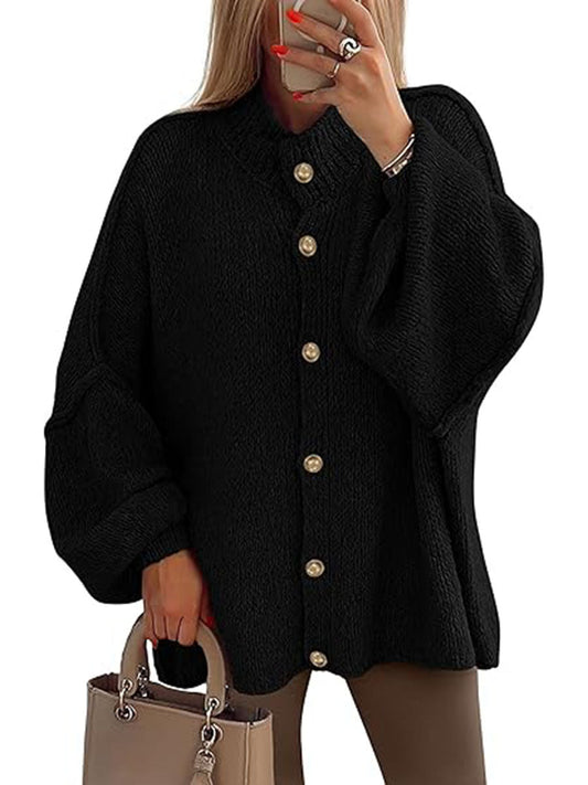 NOFIAâ„¢ - Cozy Button Down Long Sleeve Chunky Jacket