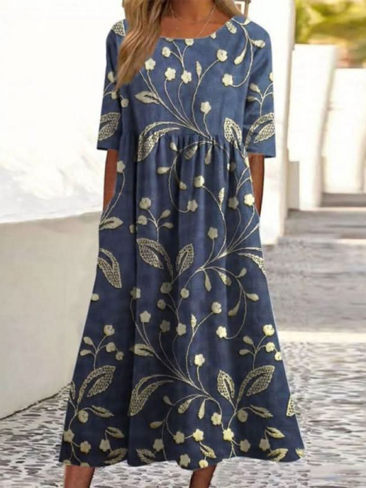 LAARNIâ„¢ - Relaxed Midi Dress