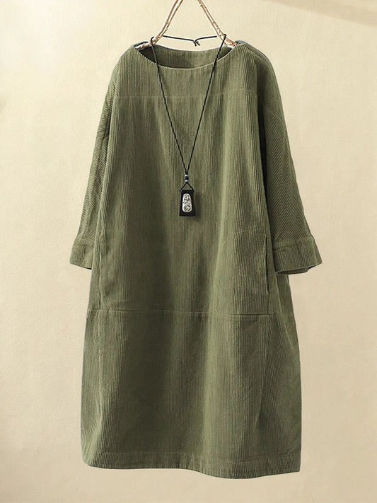 BRIDIEâ„¢ - Relaxed Fit Corduroy Midi