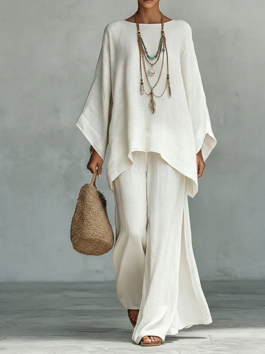 Celineâ„¢ | Elegant Linen Two-Piece Set