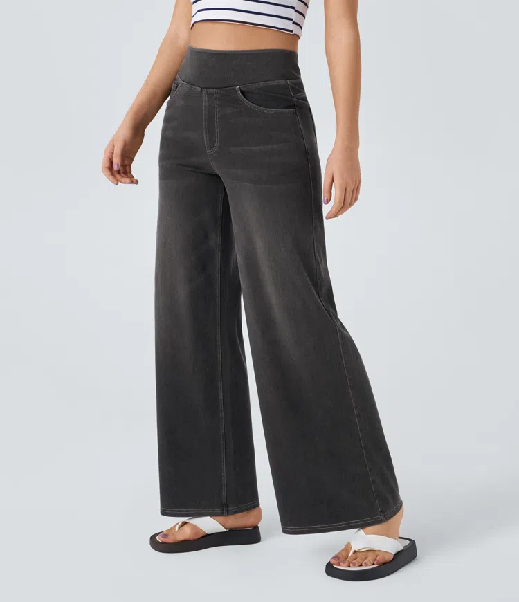 Solene - Relaxed Fit Wide-Leg Jeans