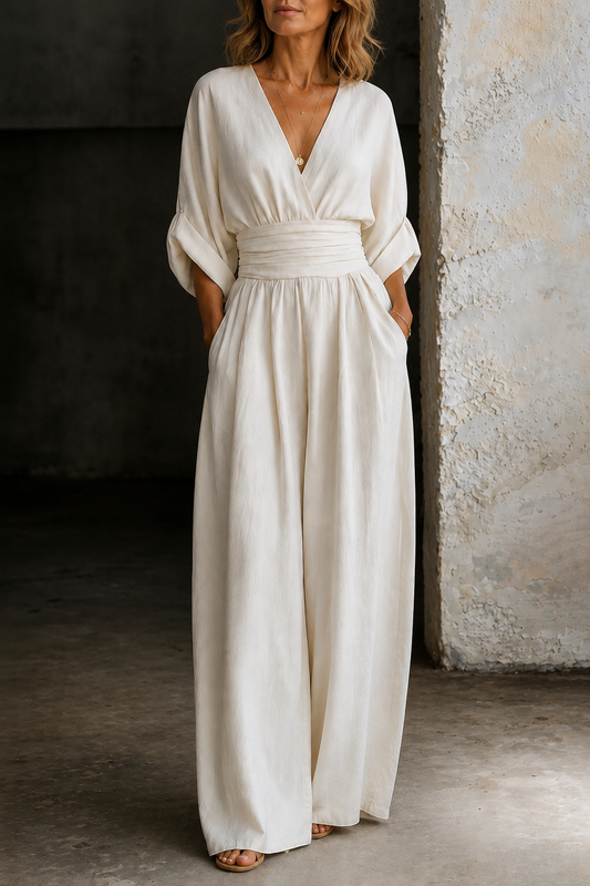 Elira | Essential V-Neck Jumpsuit