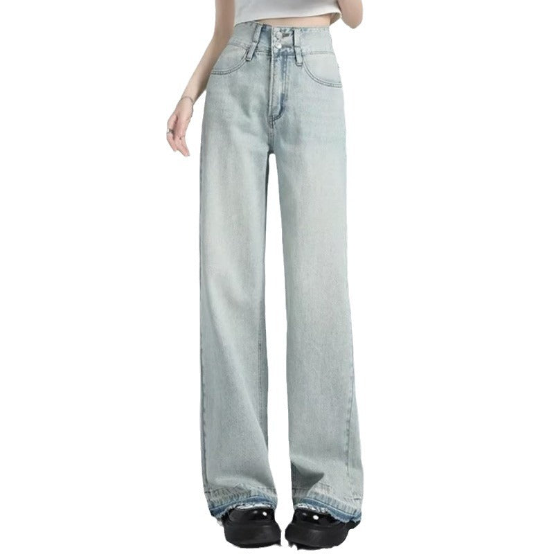 Mavina – Summer Loose Fit Hem Jeans