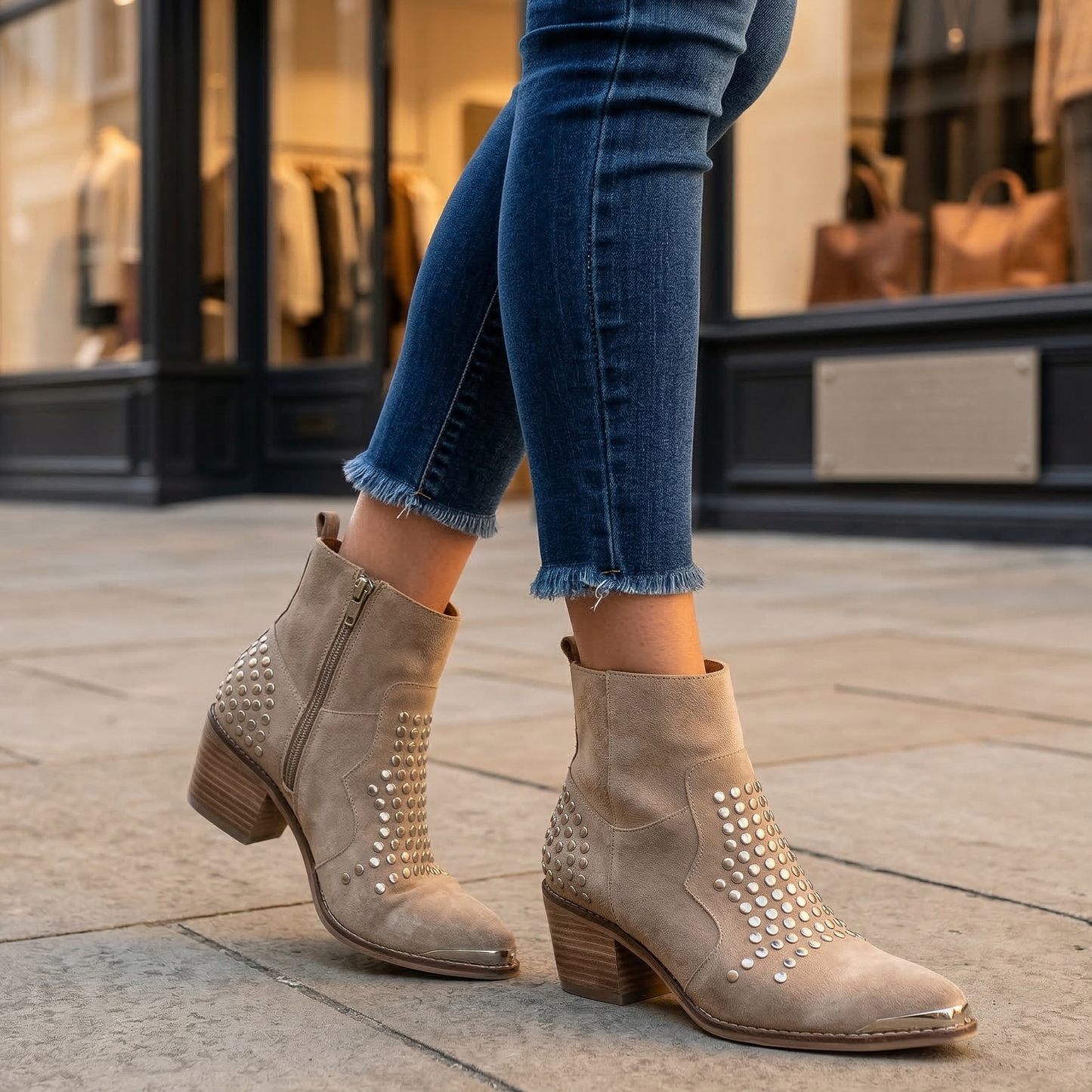 Annie | Ankle Boots with Studs