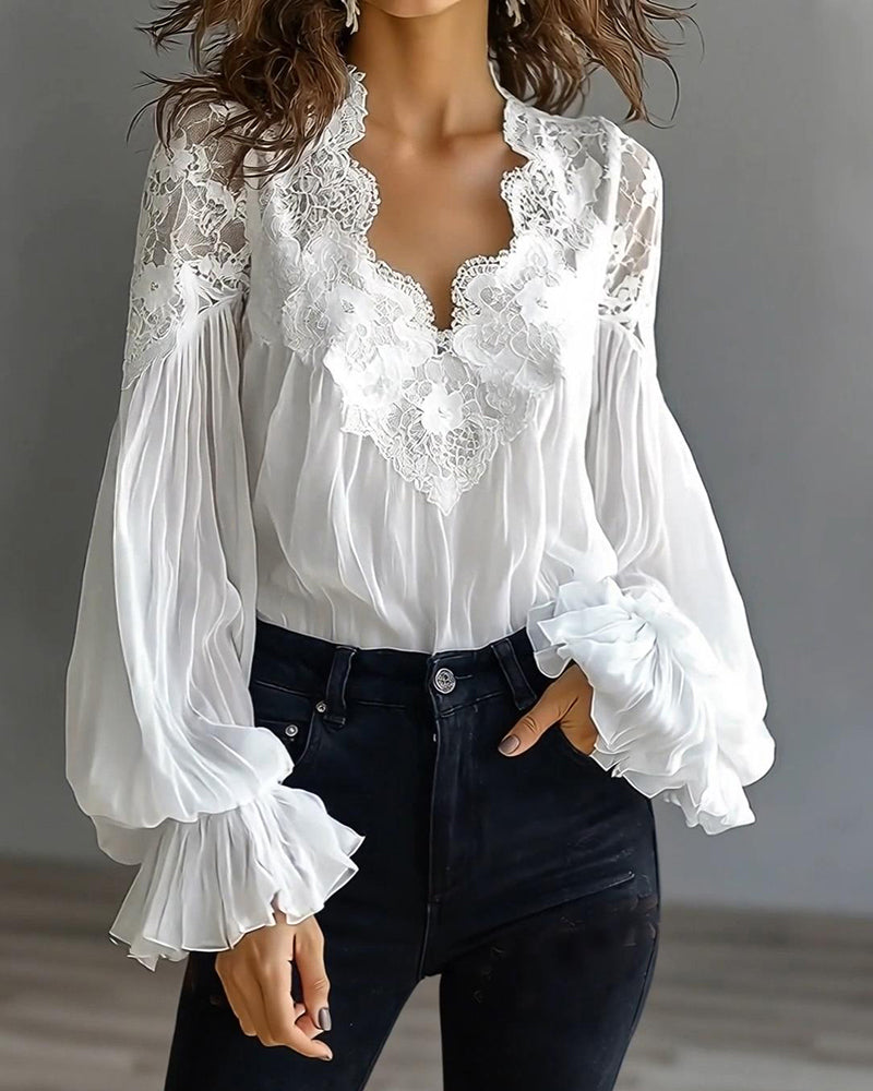 Mia™ | Lace Collar Blouse