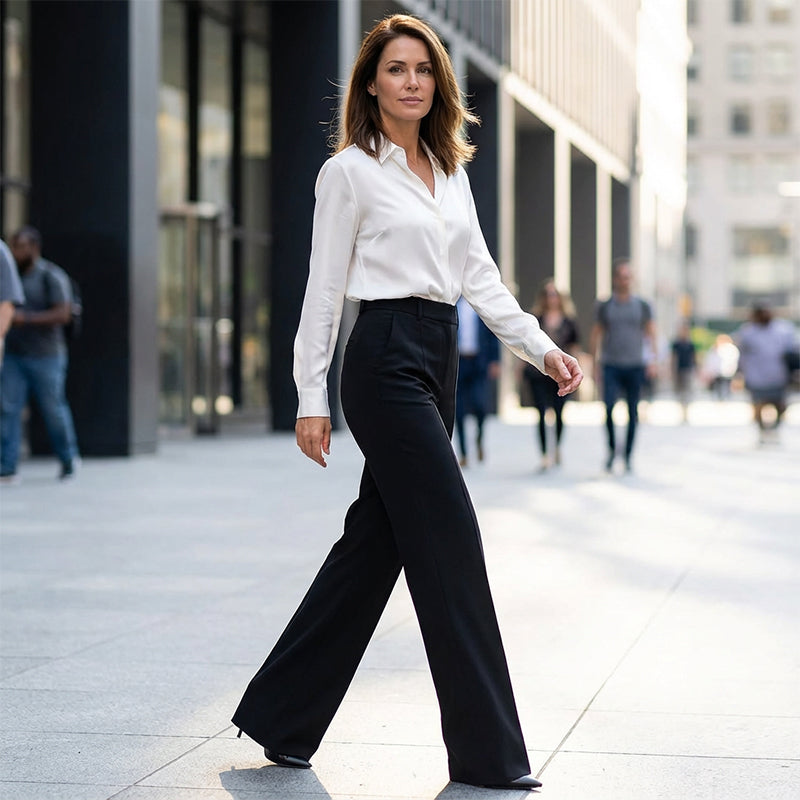 Hazel - High Waisted Tailored Trouser