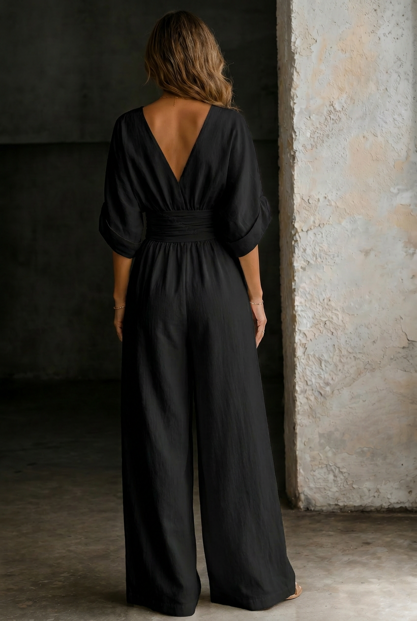 Elira | Essential V-Neck Jumpsuit