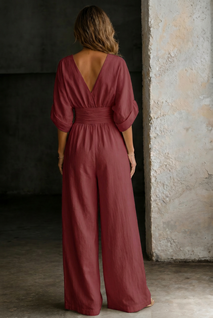 Elira | Essential V-Neck Jumpsuit