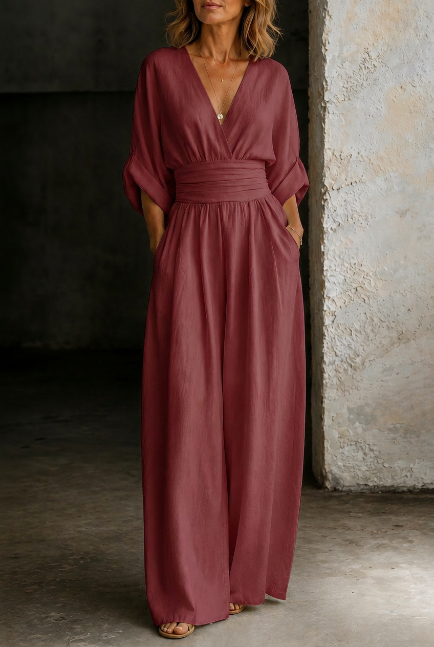 Elira | Essential V-Neck Jumpsuit